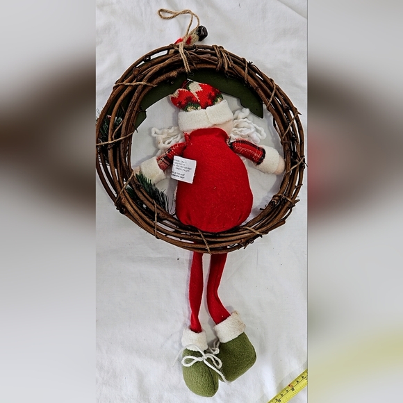 Christmas Wreath Santa Decoration with Jingle Bell - Picture 8 of 10